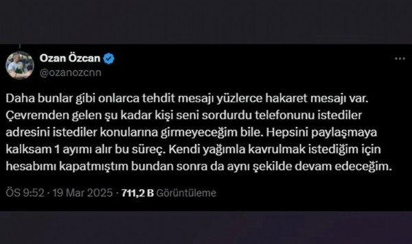 Ekrem İmamoğlu’nun diploma skandalını ortaya çıkarmıştı! Ozan Özcan'a tehdit: “Etrafını kolla”